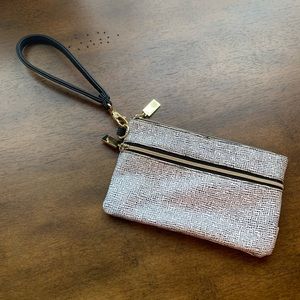 Stella & Max black and white wristlet.
